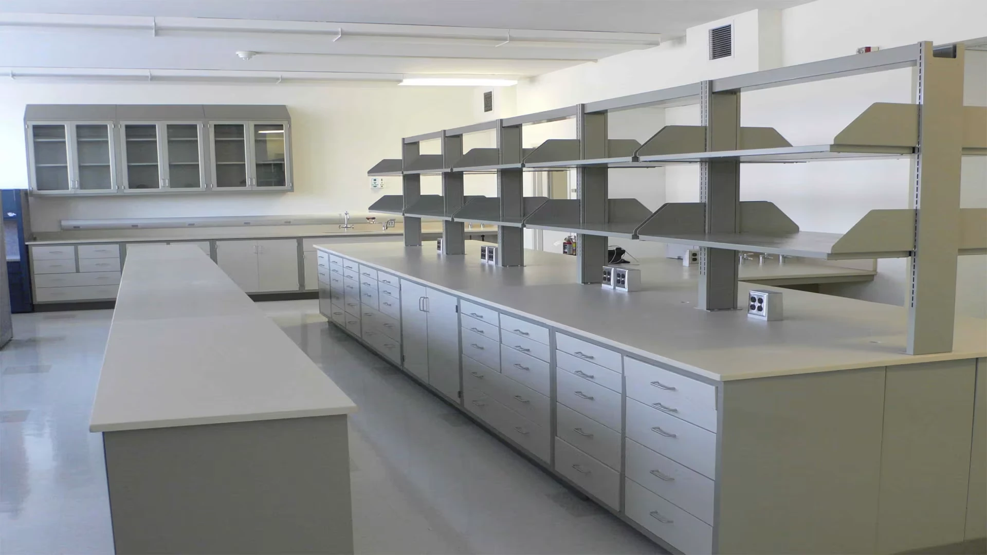 Precision Wall-Mounted Laboratory Solutions - Integrated Scientific Workspace Design Model 3