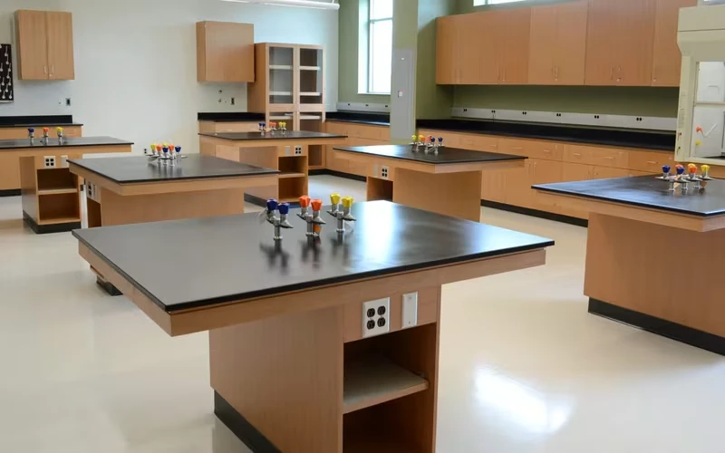 Custom Wood Cabinets and Laboratory Work Tables